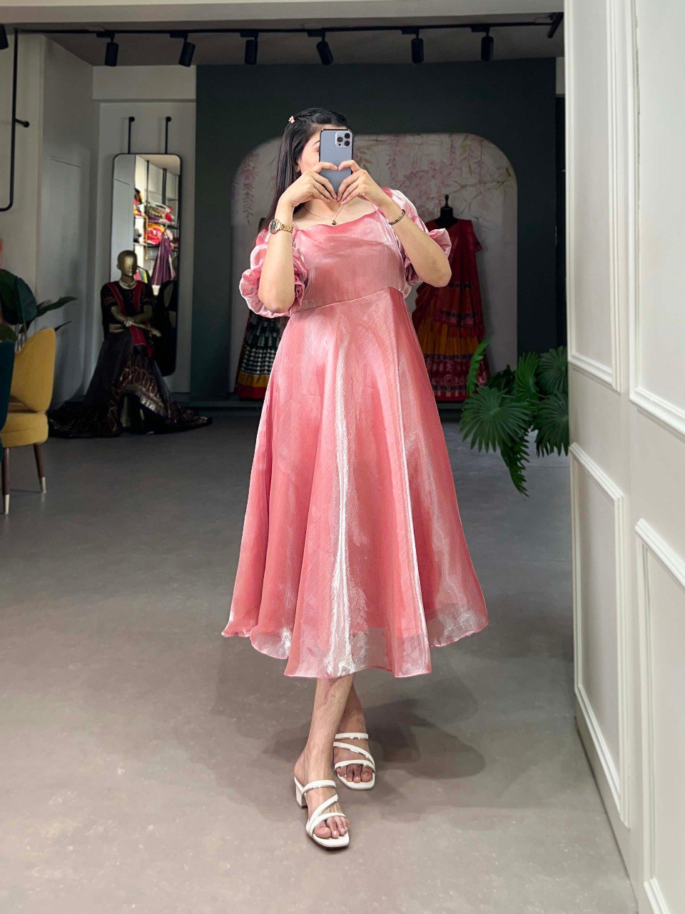 Trending Silk Frock Design