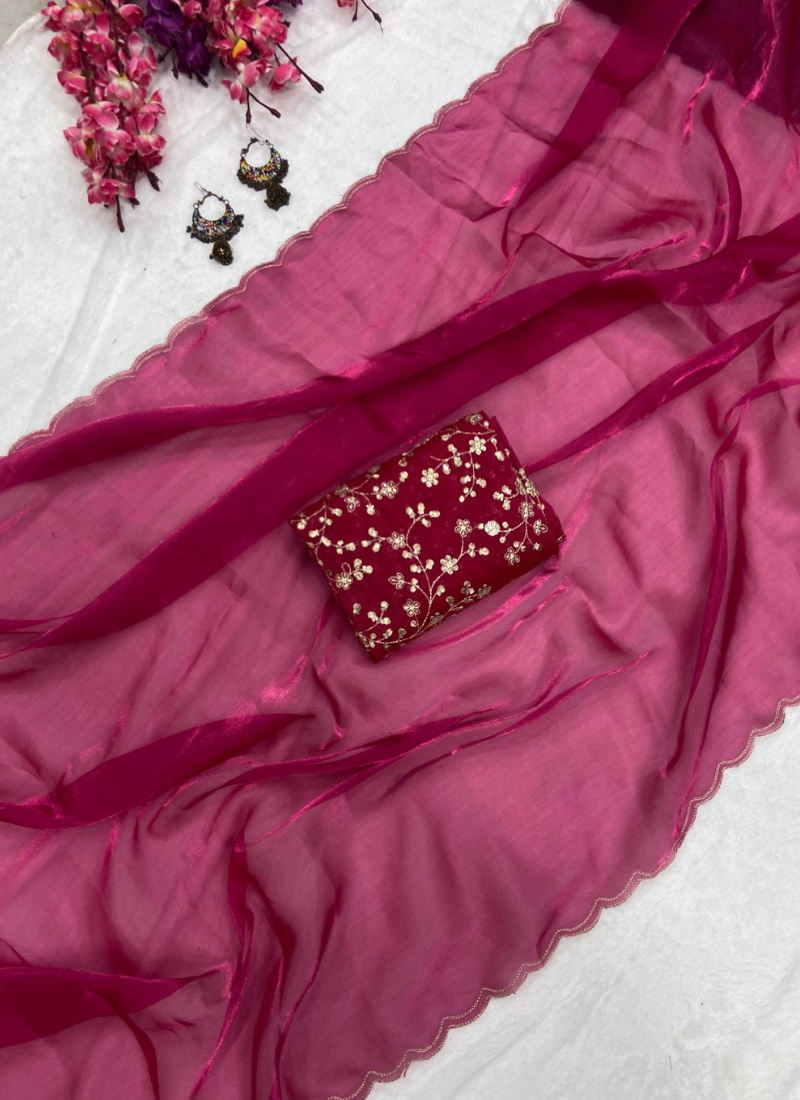 Soft jimmychoo Saree