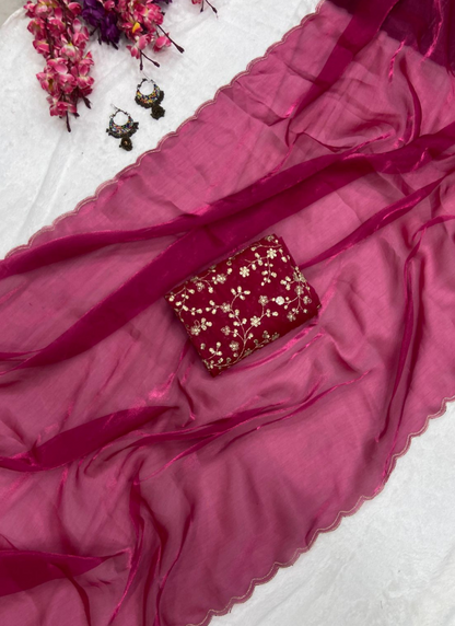 Soft jimmychoo Saree