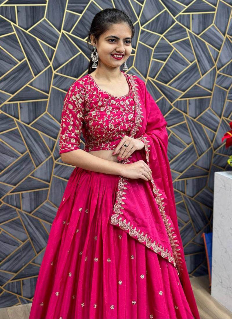Pink Colour Lehenga Choli
