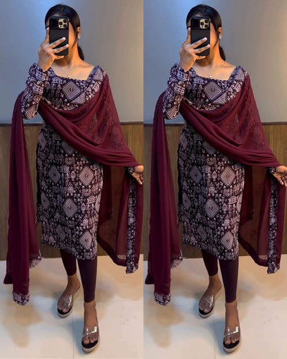 Designer Kurti With Dupatta