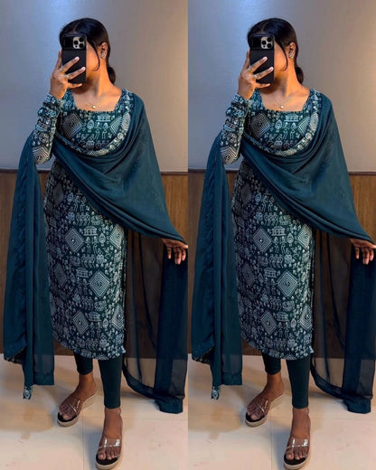 Designer Kurti With Dupatta