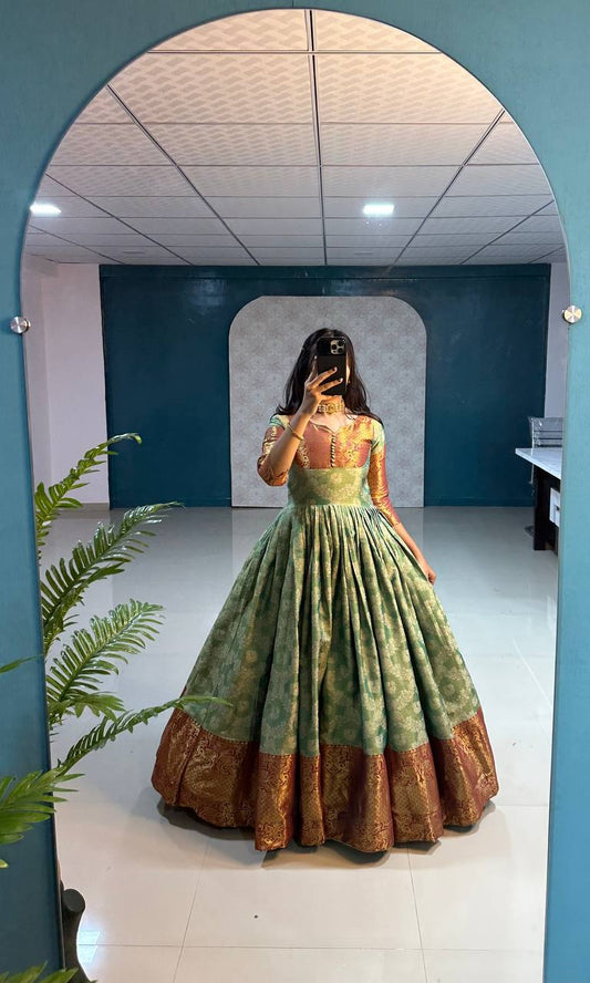 KANJIVARAM SILK GOWN