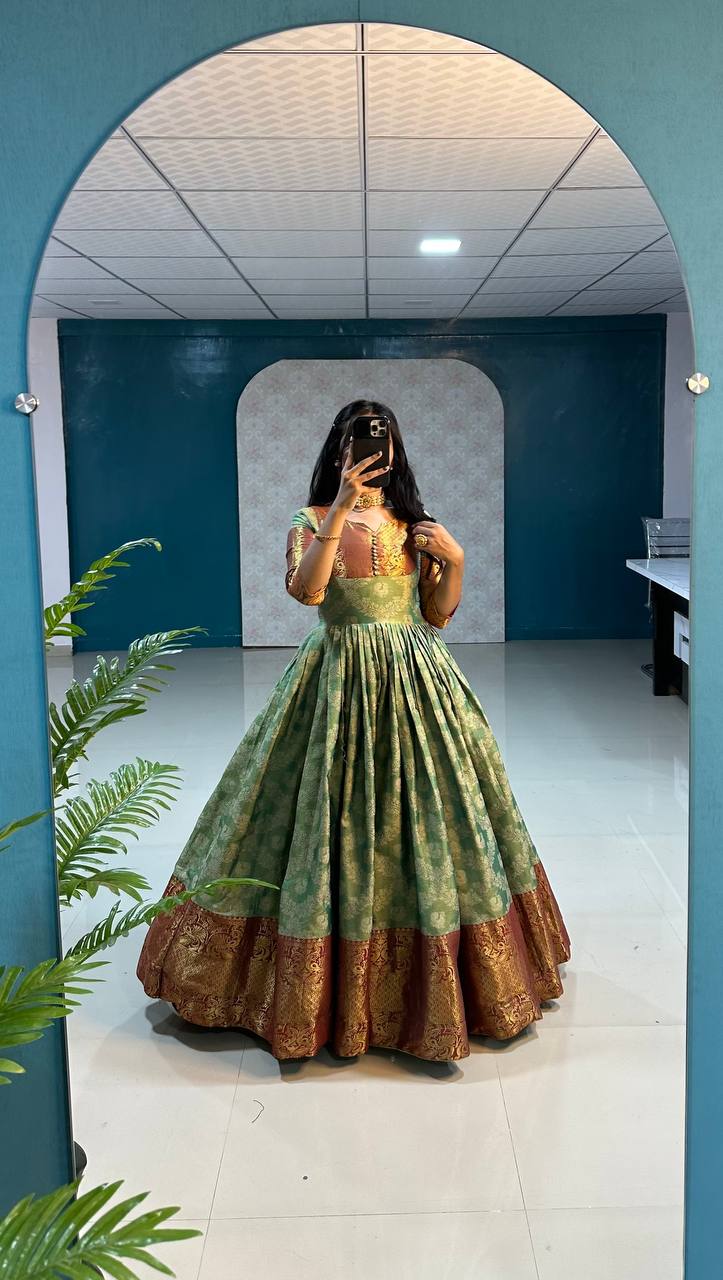KANJIVARAM SILK GOWN