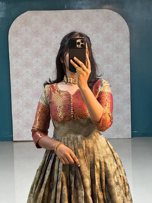 KANJIVARAM SILK GOWN
