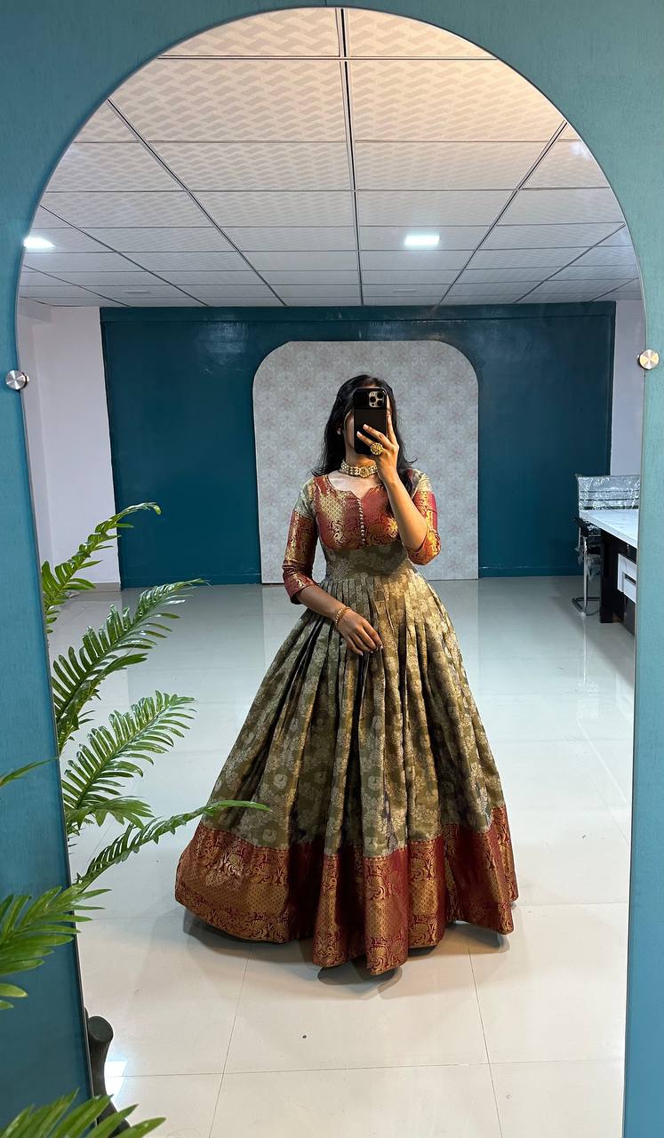 KANJIVARAM SILK GOWN