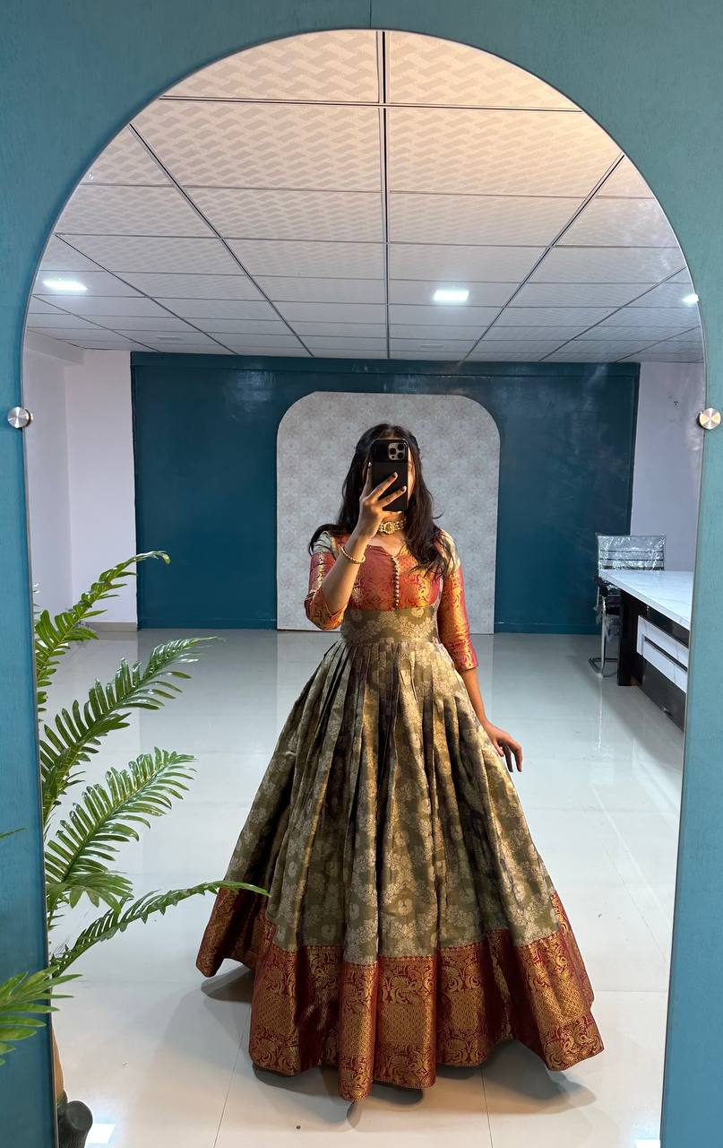 KANJIVARAM SILK GOWN