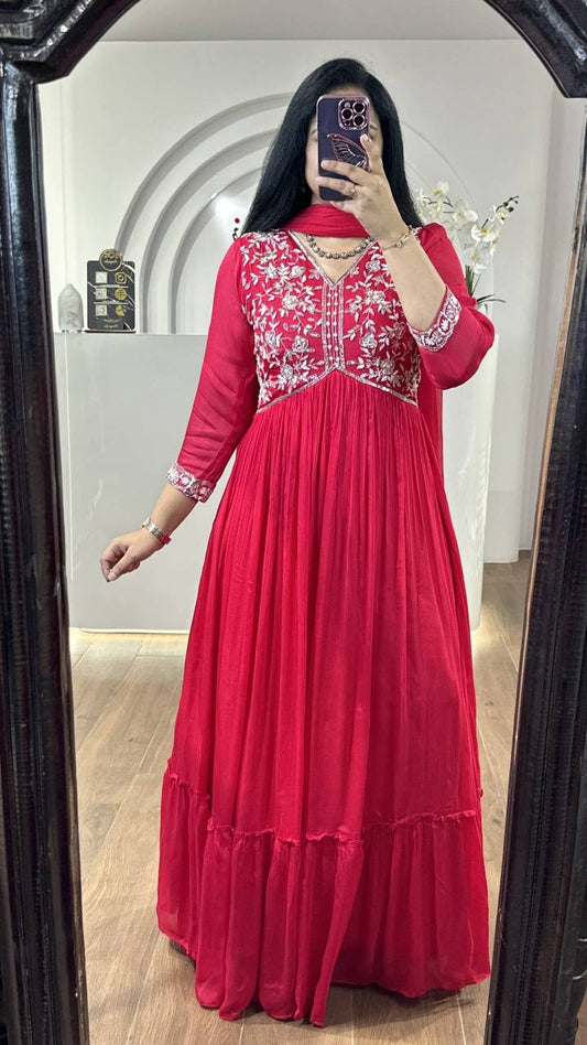 Anarkali Gown With Dupatta