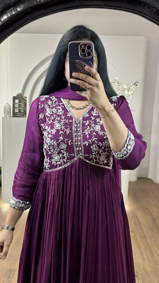 Anarkali Gown With Dupatta