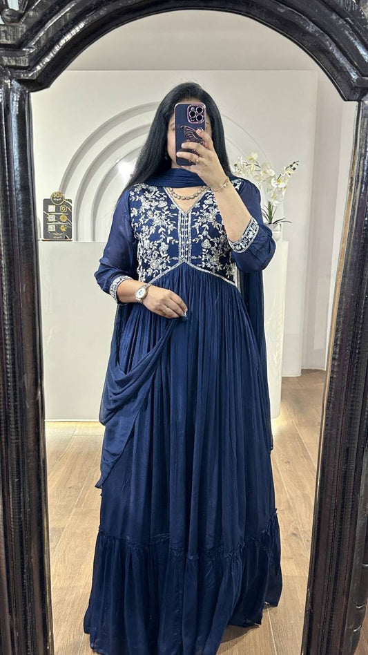 Anarkali Gown With Dupatta
