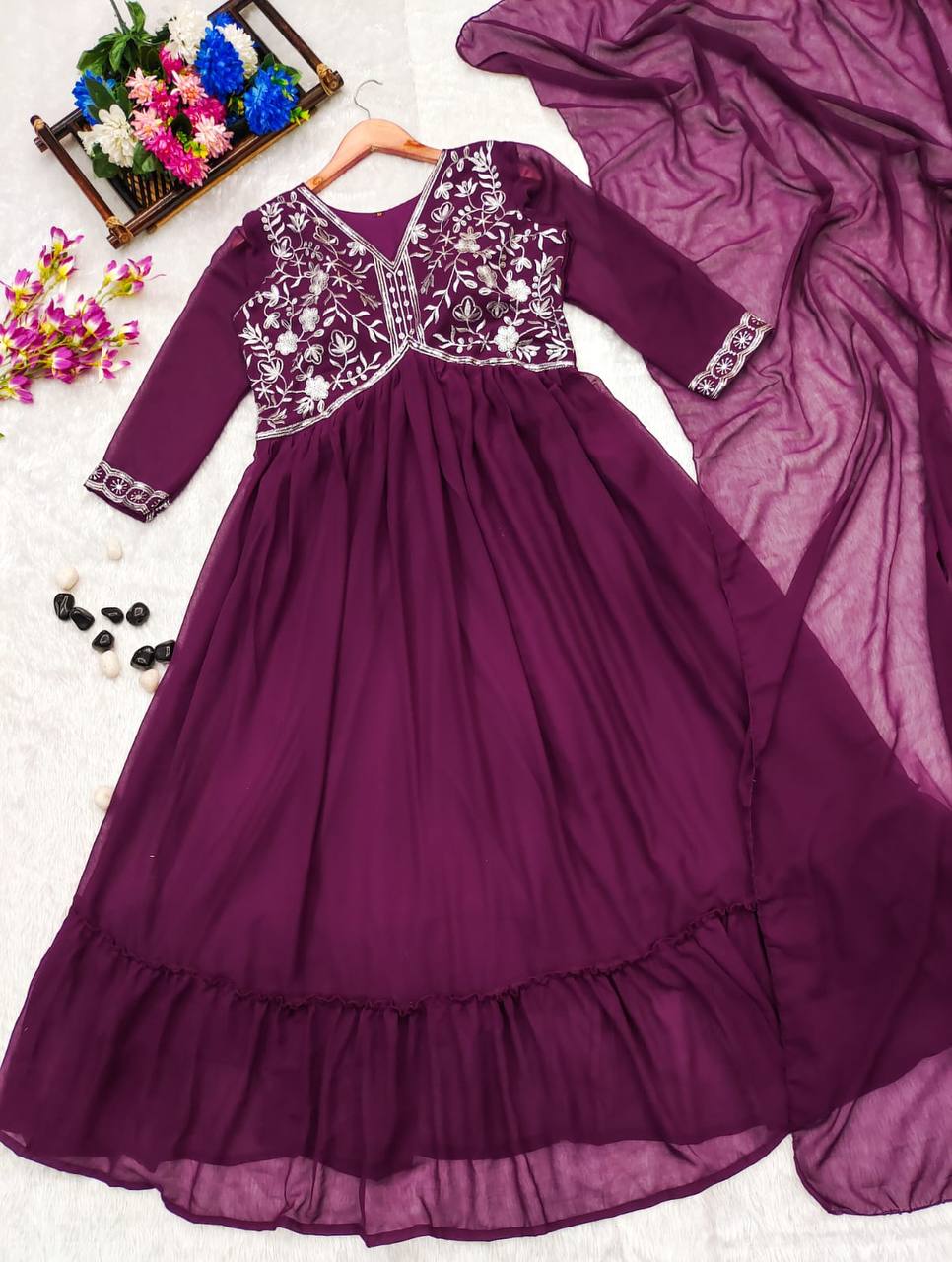 Anarkali Gown With Dupatta