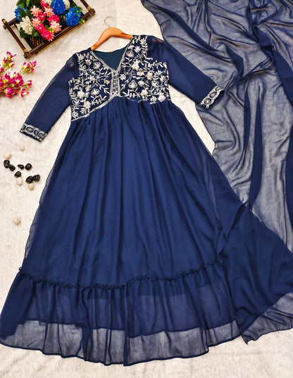 Anarkali Gown With Dupatta