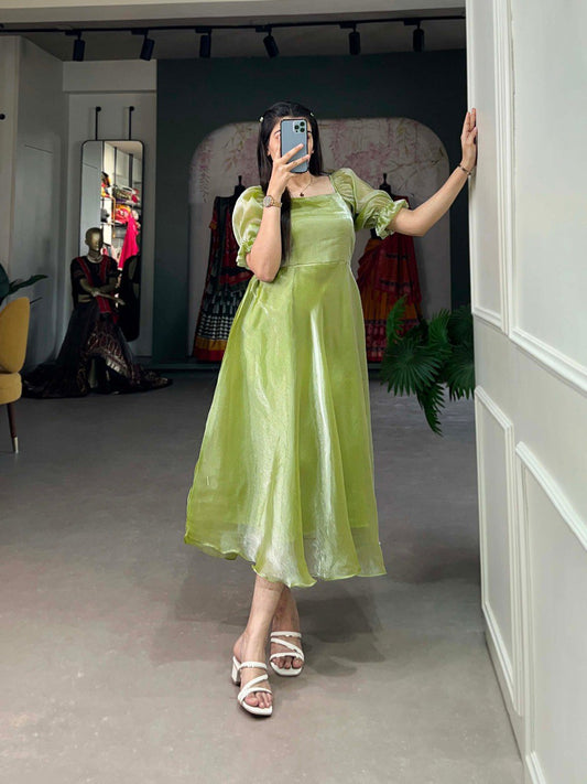 Trending Silk Frock Design