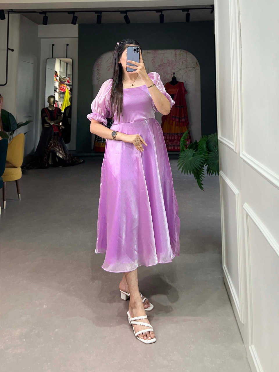 Trending Silk Frock Design