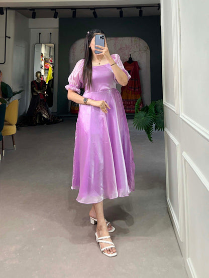 Trending Silk Frock Design